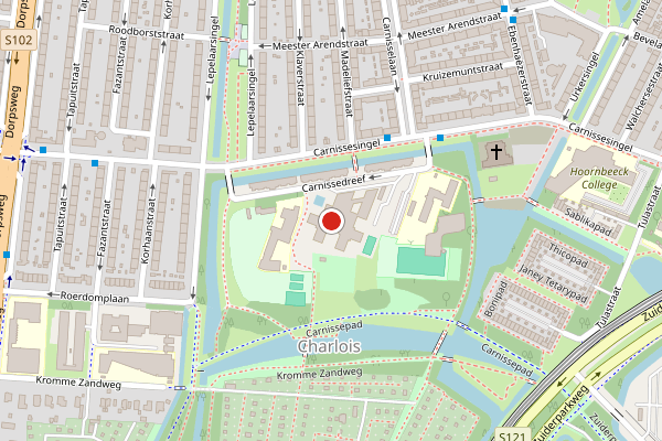 Brandweer-melding op Carnissedreef, Rotterdam op 6 mei, kaart-overzicht