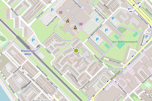 Ambulance-melding op Hoeker, Maassluis op 24 juni, kaart-overzicht