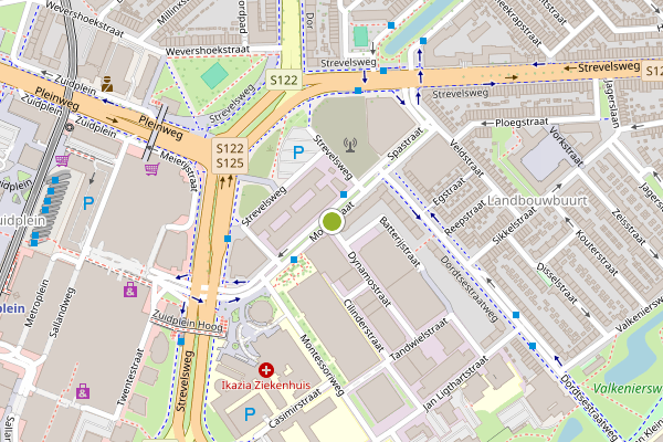 Ambulance-melding op Motorstraat, Rotterdam op 6 mei, kaart-overzicht