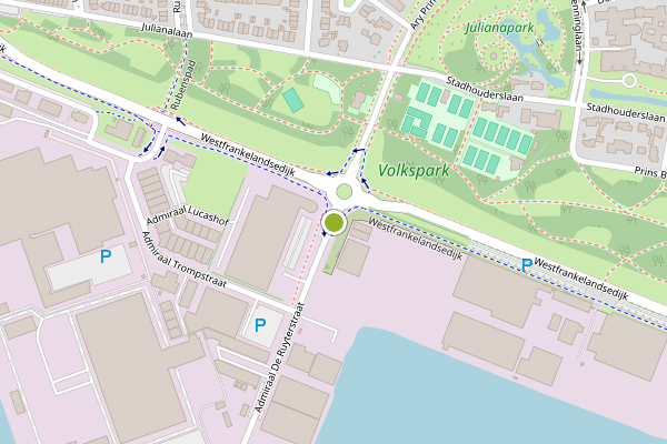 Ambulance-melding op Admiraal De Ruyterstraat, Schiedam op 24 juni, kaart-overzicht