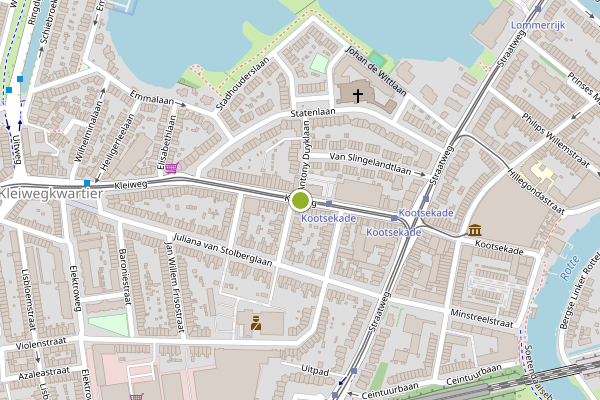Ambulance-melding op Kleiweg, Rotterdam op 6 mei, kaart-overzicht