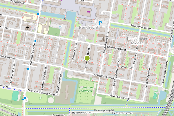 Ambulance-melding op Dinteloordstraat, Rotterdam op 24 juni, kaart-overzicht