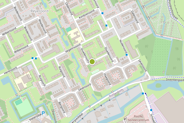 Ambulance-melding op Quadenoord, Rotterdam op 24 juni, kaart-overzicht