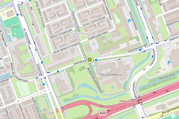 Ambulance-melding op Dillenburgsingel, Vlaardingen op 6 mei, kaart-overzicht