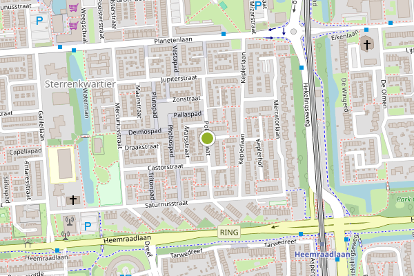 Ambulance-melding op Polluxstraat, Spijkenisse op 24 juni, kaart-overzicht