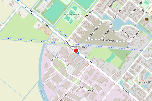 Brandweer-melding op Kerkweg, Zuidland op 24 juni, kaart-overzicht