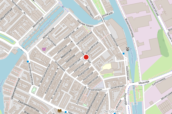 Brandweer-melding op Dwarsstraat, Schiedam op 24 juni, kaart-overzicht