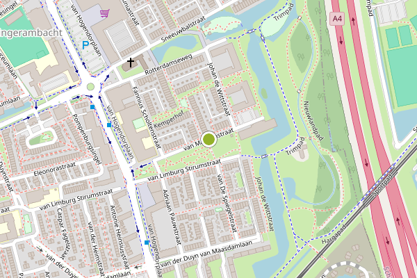 Ambulance-melding op van Maanenstraat, Vlaardingen op 24 juni, kaart-overzicht