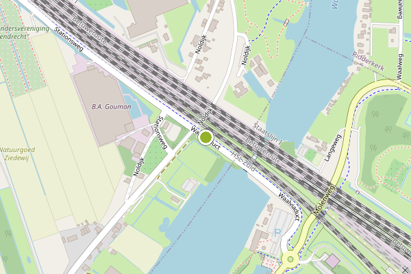 Ambulance-melding op Waalviaduct, Barendrecht op 24 juni, kaart-overzicht