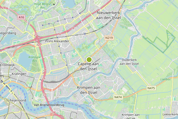 Ambulance-melding op Burgemeester Verloopstraat, Capelle aan den IJssel op 6 mei, kaart-overzicht