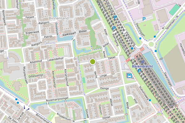 Ambulance-melding op Devel, Barendrecht op 5 mei, kaart-overzicht