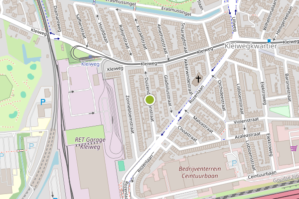 Ambulance-melding op Duizendschoonstraat, Rotterdam op 24 juni, kaart-overzicht