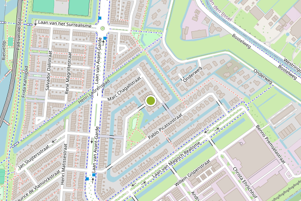 Ambulance-melding op Ossip Zadkinestraat, Rotterdam op 24 juni, kaart-overzicht