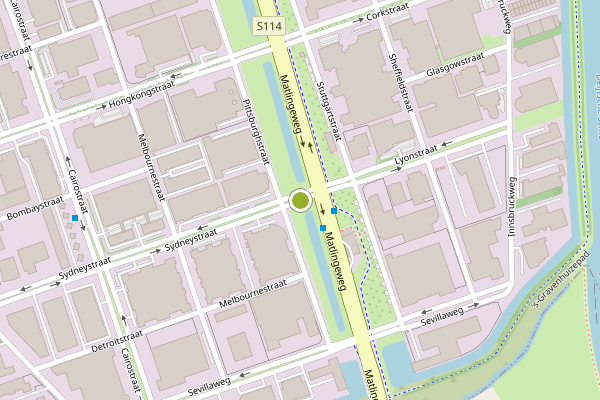 Ambulance-melding op Sydneystraat, Rotterdam op 24 juni, kaart-overzicht