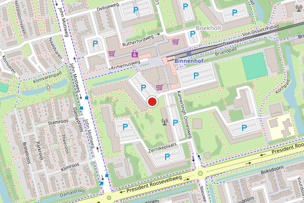 Brandweer-melding op Niels Bohrplaats, Rotterdam op 24 juni, kaart-overzicht