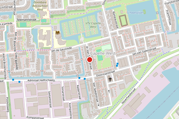 Brandweer-melding op Van Speykstraat, Capelle aan den IJssel op 24 juni, kaart-overzicht
