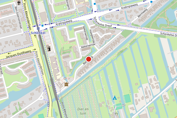 Brandweer-melding op Bermweg, Rotterdam op 24 juni, kaart-overzicht
