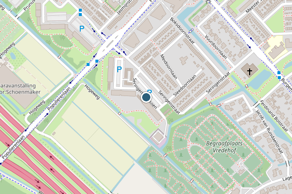 Politie-melding op Seringenplantsoen, Ridderkerk op 24 juni, kaart-overzicht