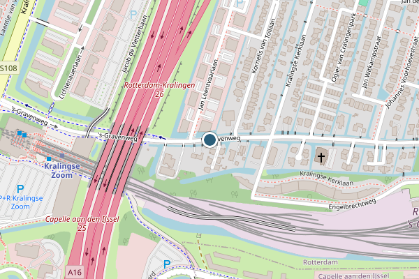 Politie-melding op 's-Gravenweg, Rotterdam op 24 juni, kaart-overzicht