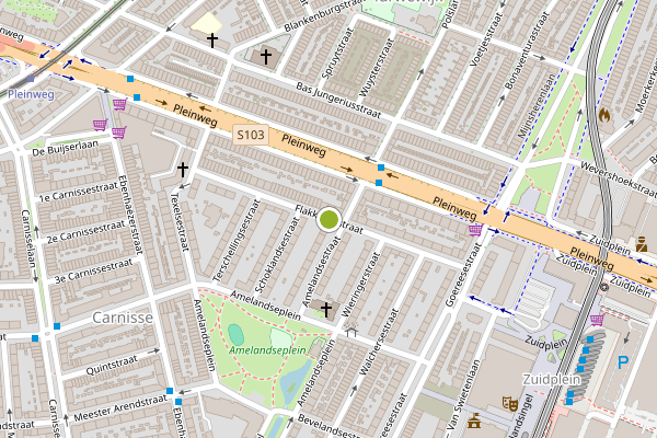 Ambulance-melding op Flakkeesestraat, Rotterdam op 24 juni, kaart-overzicht