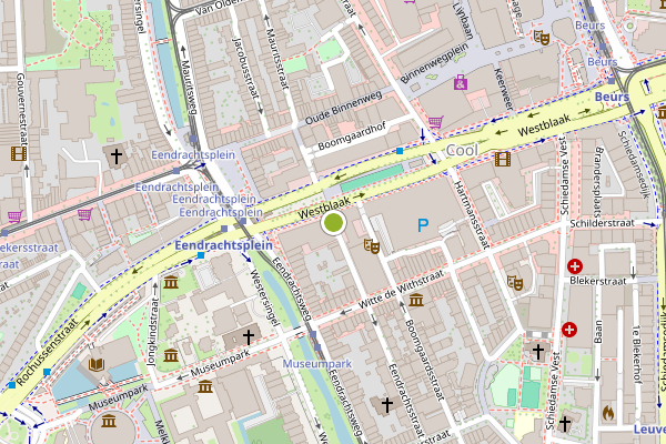 Ambulance-melding op Eendrachtsstraat, Rotterdam op 24 juni, kaart-overzicht