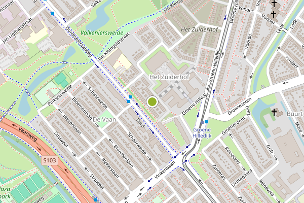 Ambulance-melding op Zuiderziekenhuisstraat, Rotterdam op 24 juni, kaart-overzicht