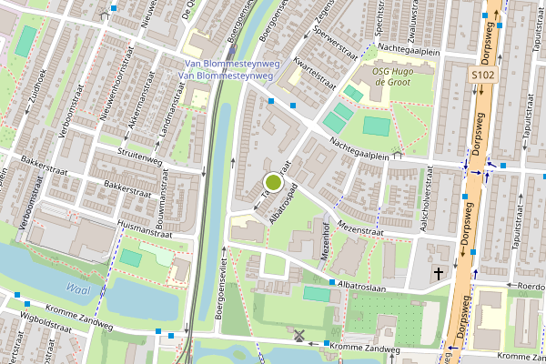 Ambulance-melding op Talingstraat, Rotterdam op 24 juni, kaart-overzicht