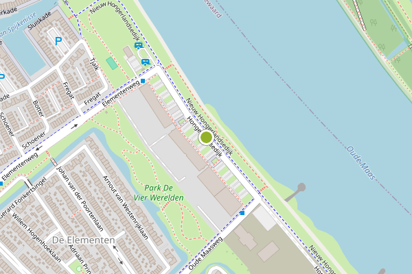 Ambulance-melding op Hongerlandsedijk, Spijkenisse op 25 juni, kaart-overzicht
