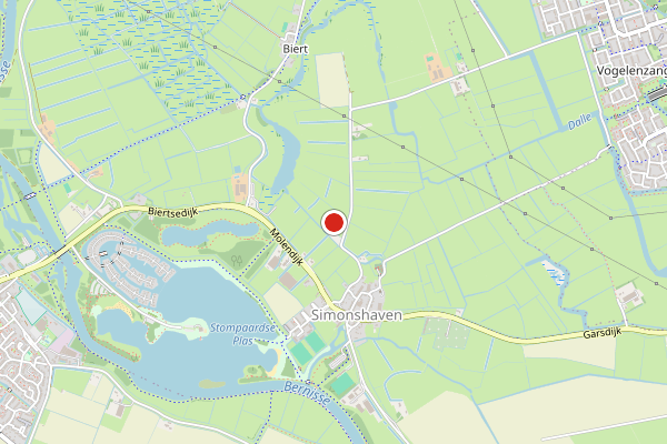 Brandweer-melding op Trambaan, Simonshaven op 25 juni, kaart-overzicht