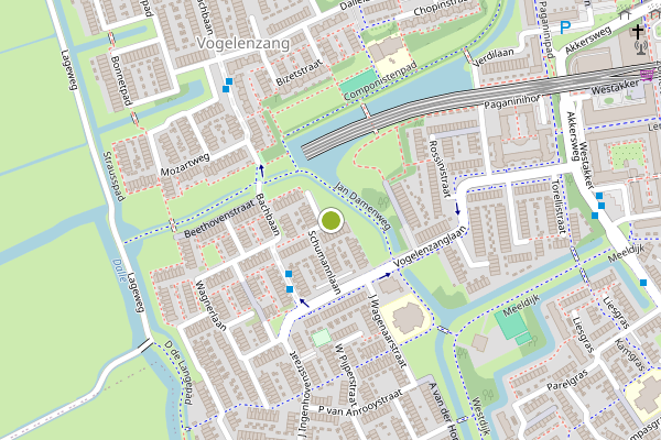 Ambulance-melding op Mendelssohnstraat, Spijkenisse op 25 juni, kaart-overzicht