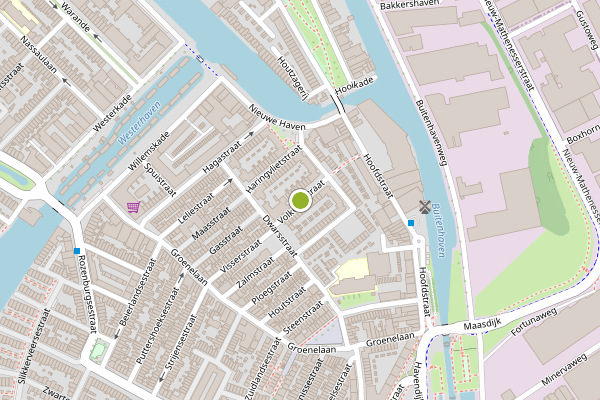 Ambulance-melding op Volkerakstraat, Schiedam op 25 juni, kaart-overzicht