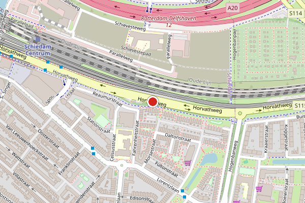 Brandweer-melding op Horvathweg, Rotterdam op 25 juni, kaart-overzicht
