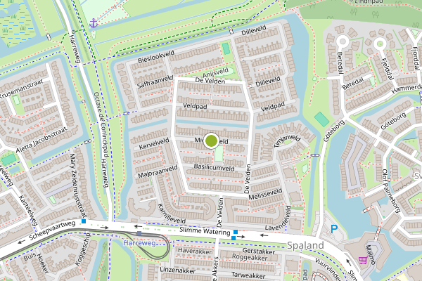 Ambulance-melding op Mieriksveld, Schiedam op 25 juni, kaart-overzicht