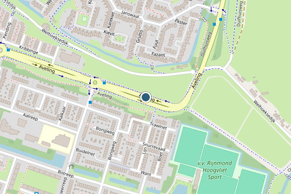 Politie-melding op Aveling, Hoogvliet op 25 juni, kaart-overzicht