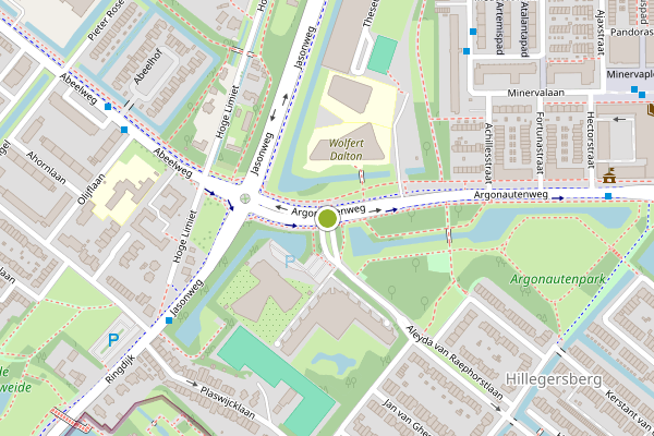 Ambulance-melding op Argonautenweg, Rotterdam op 25 juni, kaart-overzicht