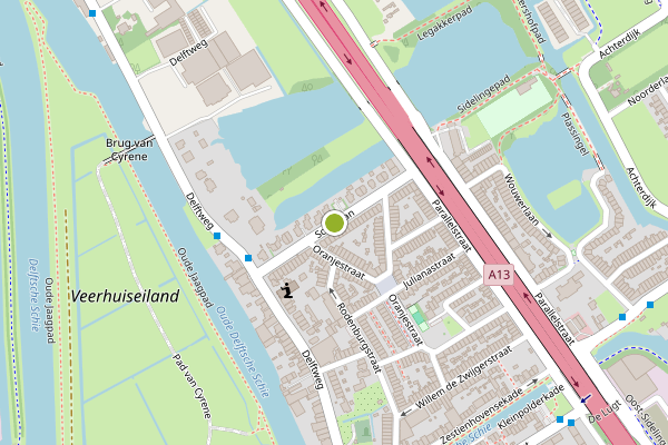 Ambulance-melding op Schielaan, Rotterdam op 25 juni, kaart-overzicht
