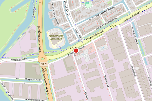 Brandweer-melding op Archimedesstraat, Berkel en Rodenrijs op 25 juni, kaart-overzicht
