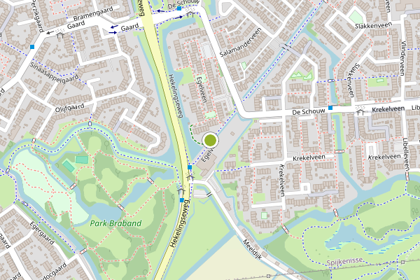 Ambulance-melding op Egelveen, Spijkenisse op 25 juni, kaart-overzicht
