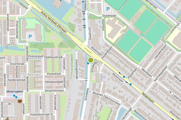 Ambulance-melding op Grindweg, Rotterdam op 25 juni, kaart-overzicht
