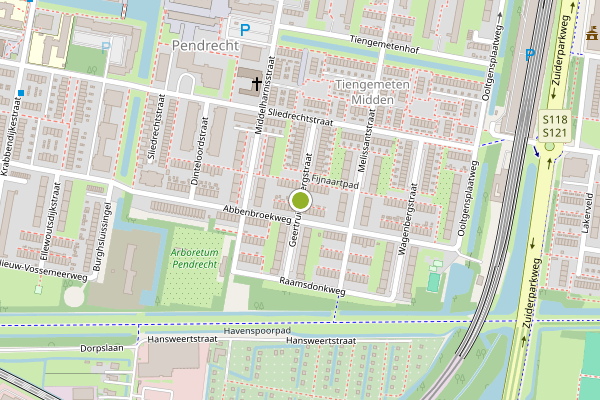 Ambulance-melding op Geertruidenbergstraat, Rotterdam op 25 juni, kaart-overzicht