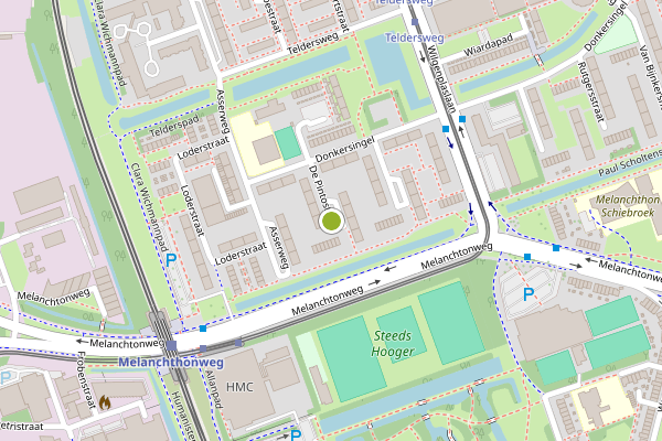 Ambulance-melding op De Pintostraat, Rotterdam op 25 juni, kaart-overzicht