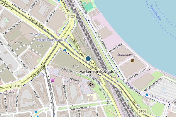 Politie-melding op Colosseumweg, Rotterdam op 25 juni, kaart-overzicht