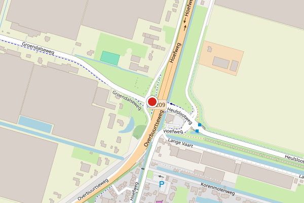 Brandweer-melding op Groendalseweg, Bleiswijk op 25 juni, kaart-overzicht