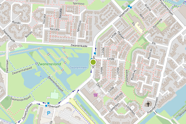 Ambulance-melding op Vijverlaan, Krimpen aan den IJssel op 25 juni, kaart-overzicht