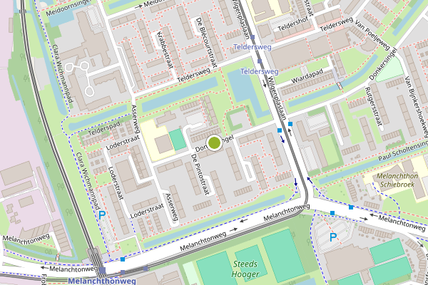Ambulance-melding op Donkersingel, Rotterdam op 25 juni, kaart-overzicht