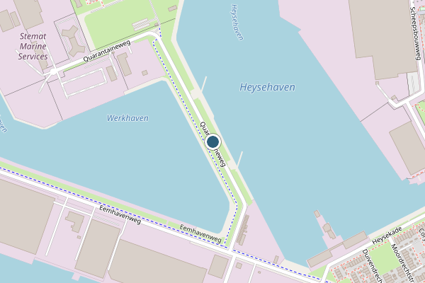 Politie-melding op Quarantaineweg, Rotterdam op 25 juni, kaart-overzicht