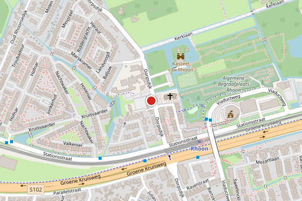 Brandweer-melding op Dorpsdijk, Rhoon op 26 juni, kaart-overzicht