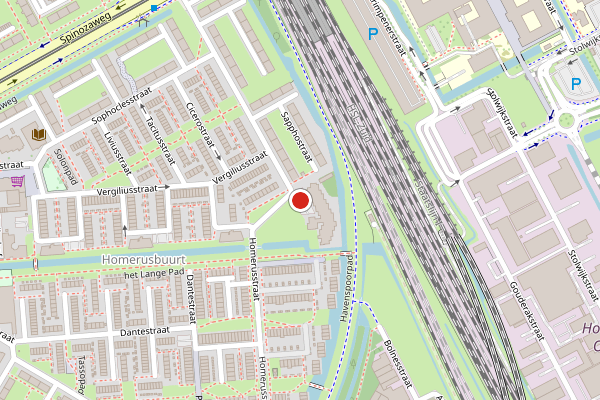 Brandweer-melding op Homerusplein, Rotterdam op 26 juni, kaart-overzicht