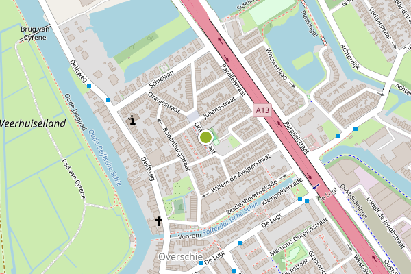 Ambulance-melding op Oranjestraat, Rotterdam op 26 juni, kaart-overzicht
