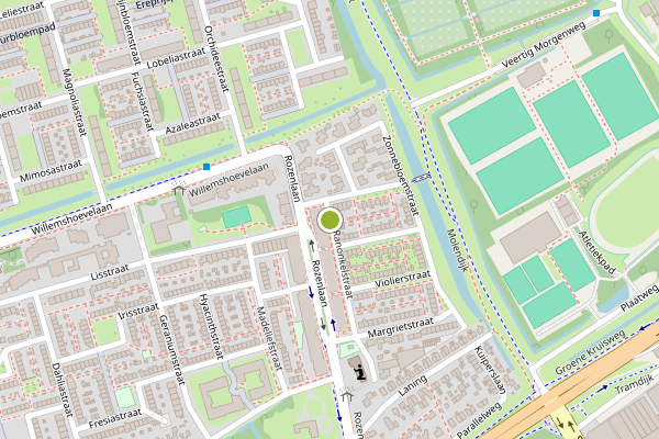 Ambulance-melding op Ranonkelstraat, Spijkenisse op 26 juni, kaart-overzicht